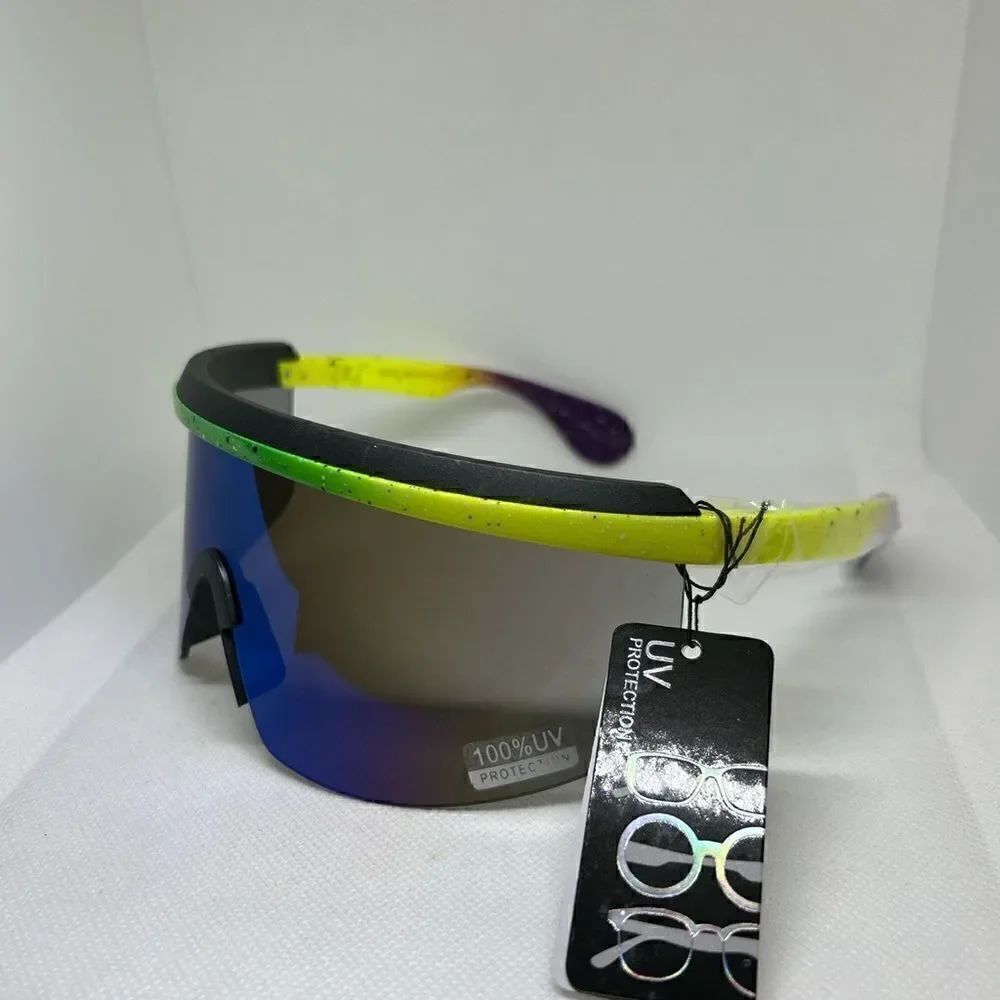 Shield Mirrored Unisex Shades Sunglasses
